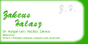zakeus halasz business card